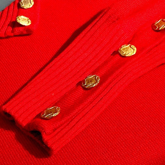 Carlisle Sport Red Shift Lambswool Knit Dress - Large - Picture 4 of 8